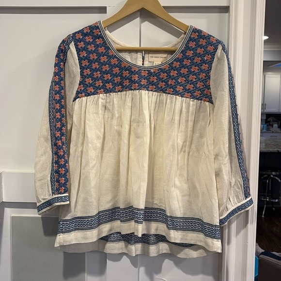 The Coast Brand Baker Embroidered 3/4 Sleeve Top - Picture 2 of 11